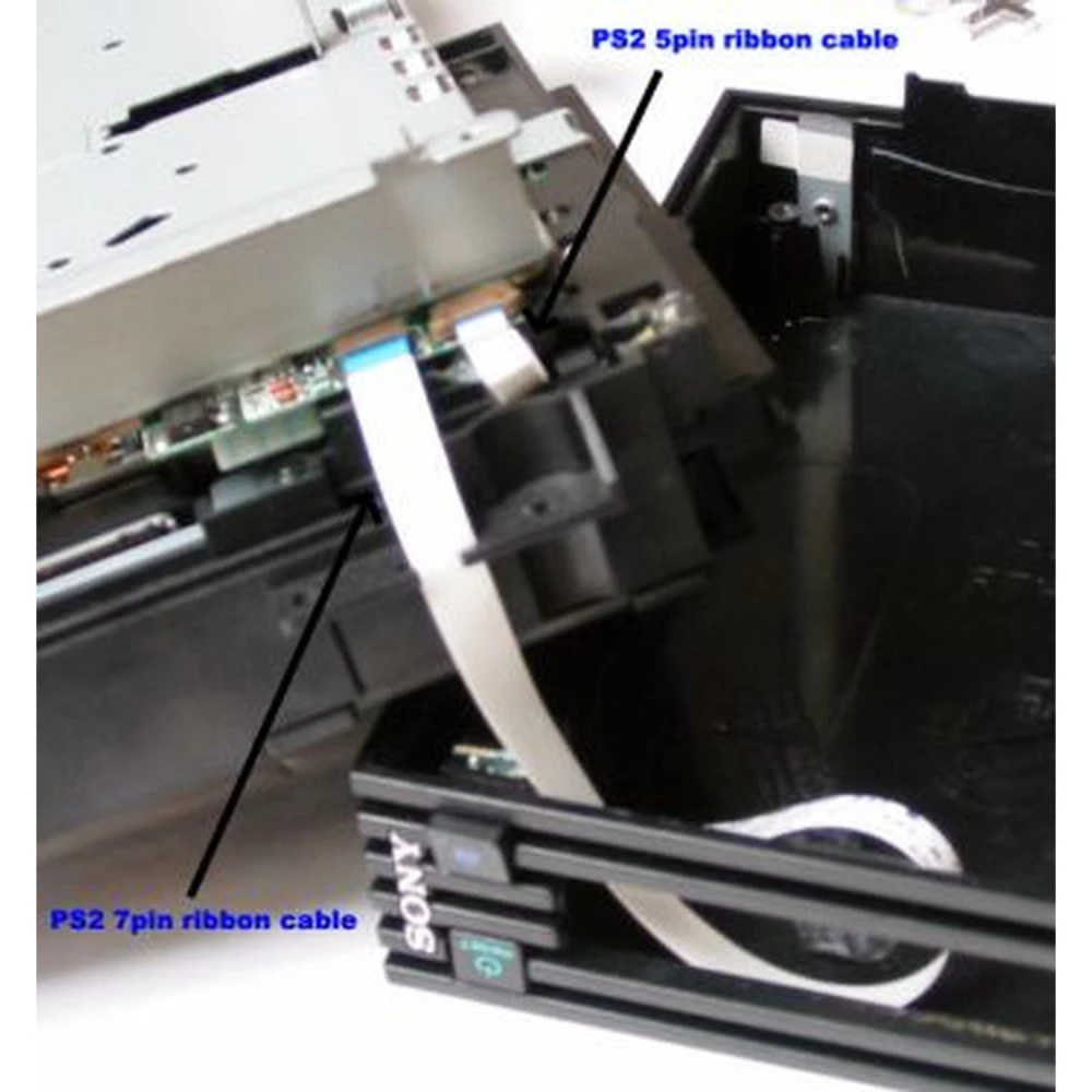 Câble nappe PS2 7 broches Eject Reset V4 à V8 - Pièce pour PlayStation 2