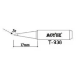 Pointe de fer à souder Aoyue 938 de rechange compatible uniquement avec Aoyue 938