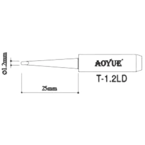 Mechanic Pointe de fer à souder Aoyue T1,2LD pour station de soudage
