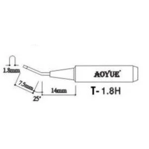 Embout de fer à souder Aoyue T1,8H pour stations de soudage