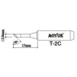 Pointe de fer à souder Aoyue T2c compatible et d'origine pour stations de soudage