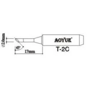 Dobe Pointe de fer à souder Aoyue T2c compatible et d'origine pour stations de soudage