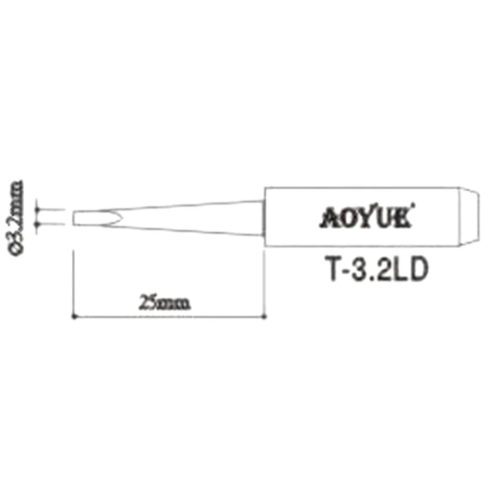 Pointe de fer à souder Aoyue T3,2LD compatible avec stations de soudage