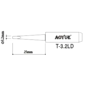 satkit Pointe de fer à souder Aoyue T3,2LD compatible avec stations de soudage