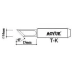Pointe de rechange fer à souder Aoyue TK pour stations de soudage professionnelles