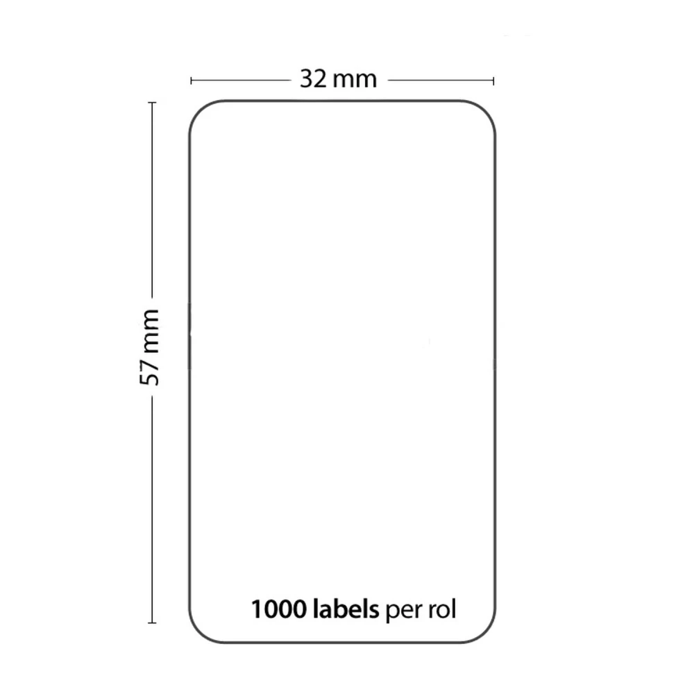 Rouleau de 1000 étiquettes adhésives compatibles Dymo 11354 format 57mm x 32mm