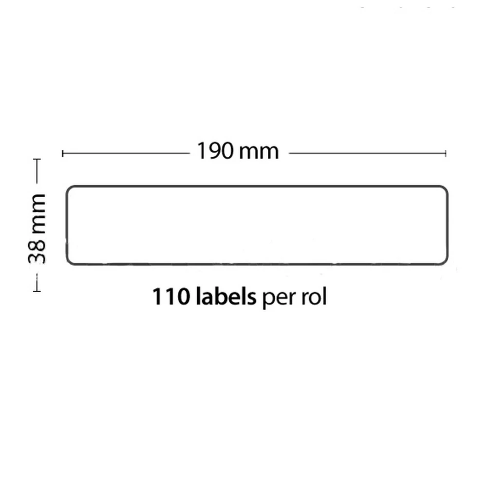 Rouleau de 110 étiquettes adhésives compatibles Dymo 99018 190mm x 38mm