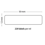 Rouleau de 220 étiquettes adhésives compatibles Dymo 99017 50x12mm