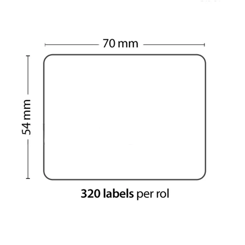 Rouleau de 320 étiquettes adhésives format 70mm x 54mm compatible Dymo 99015