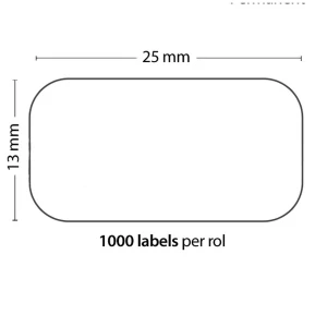 Rouleau d’étiquettes adhésives compatible Dymo 11353 - 1000 unités 25mm x 13mm