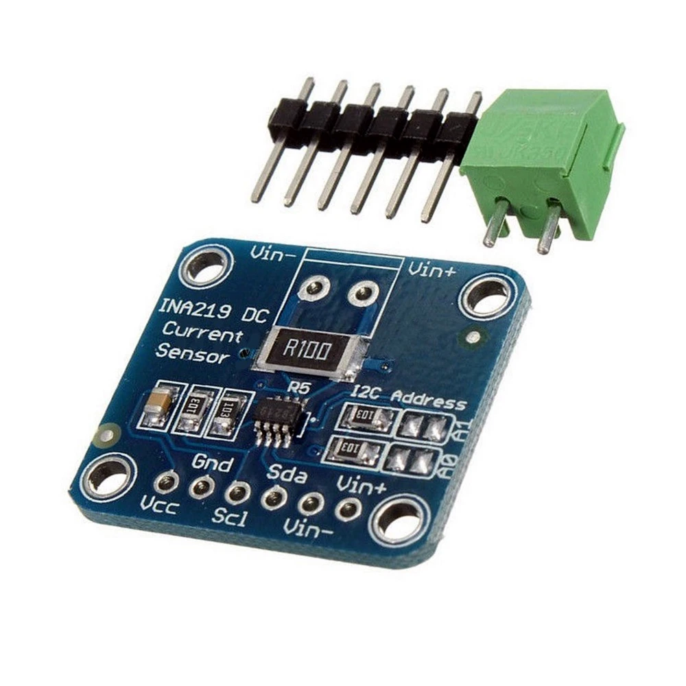 Detalle del bloque de terminales de PCB de 3.5 mm del sensor INA219 MCU-219