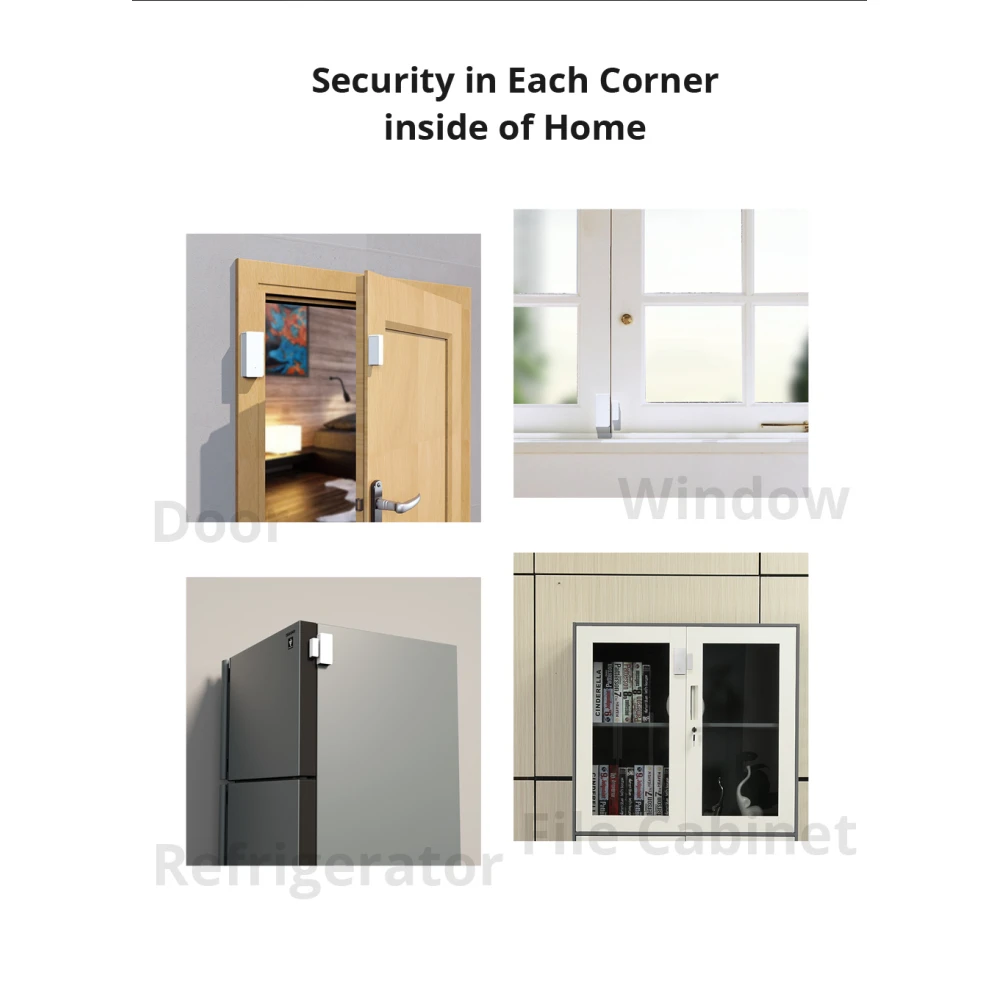 Capteur porte-fenêtre sans fil SONOFF DW2 RF pour alarme de sécurité domestique