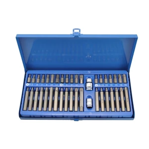Jeu 40 pièces embouts Torx et hexagonaux 1/2'' 3/8'' voiture