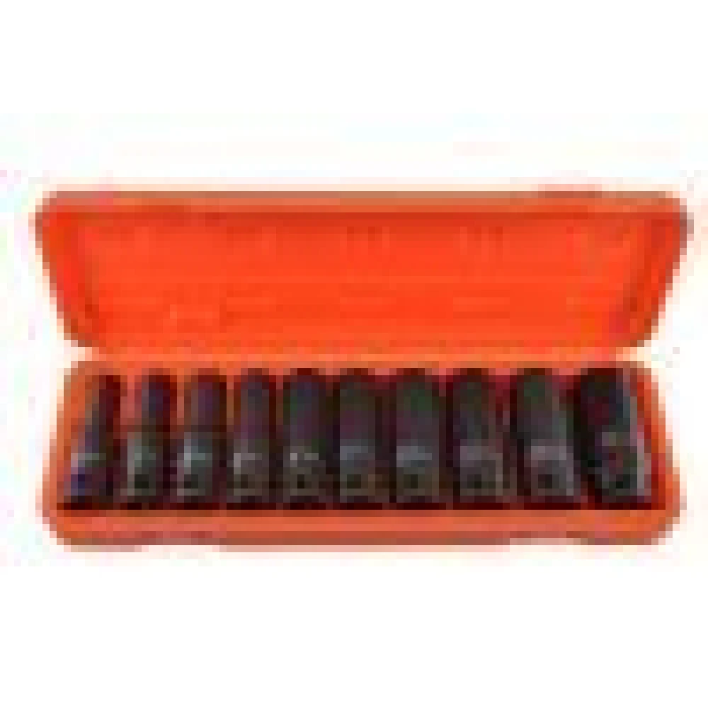 Set de 10 douilles à chocs longues 1/2 10-24mm TSX TOOL pour atelier