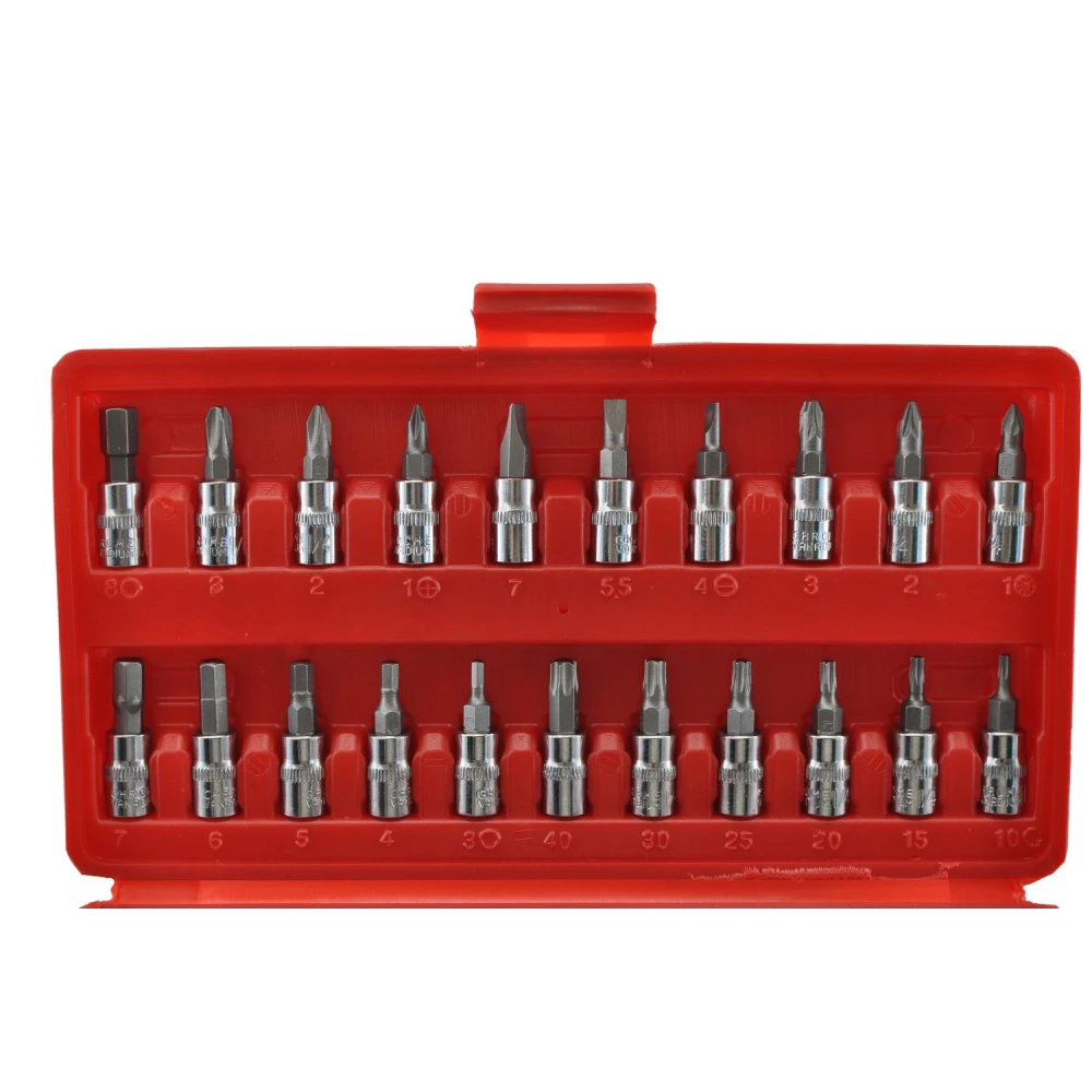 Coffret de douilles hexagonales 1/4 46 pièces TSX TOOL pour auto et bricolage