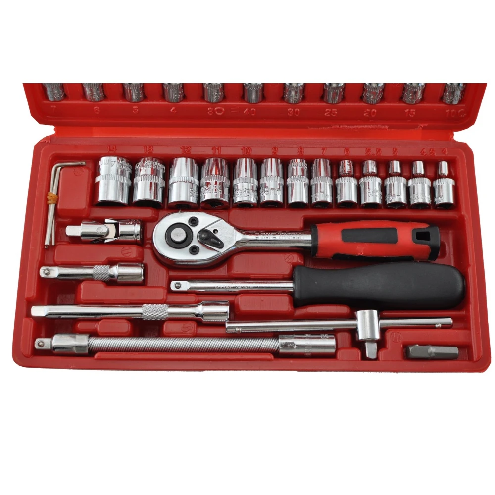 Coffret de douilles hexagonales 1/4 46 pièces TSX TOOL pour auto et bricolage