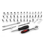 Coffret de douilles hexagonales 1/4 46 pièces TSX TOOL pour auto et bricolage