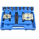 Herramientas del set extractor de rodamientos 17 piezas con guillotinas en detalle
