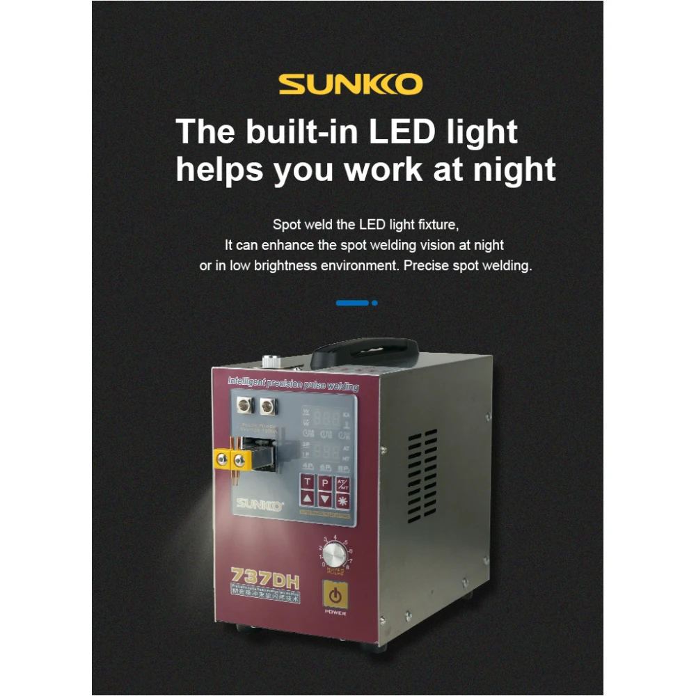 Soudeuse par points Sunkko 737DH pour batteries lithium 18650 14500 21700