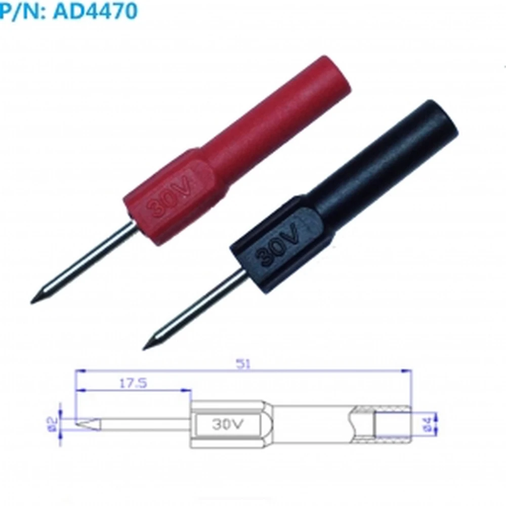 Sonde de test pointe 2mm pour banane 4mm Amass - Haute précision et durabilité