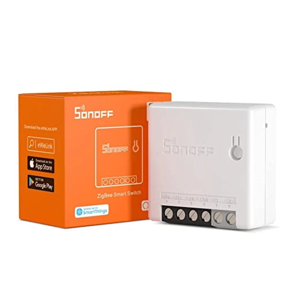 SONOFF ZBMINI instalado en caja de conmutación estándar en ambiente doméstico
