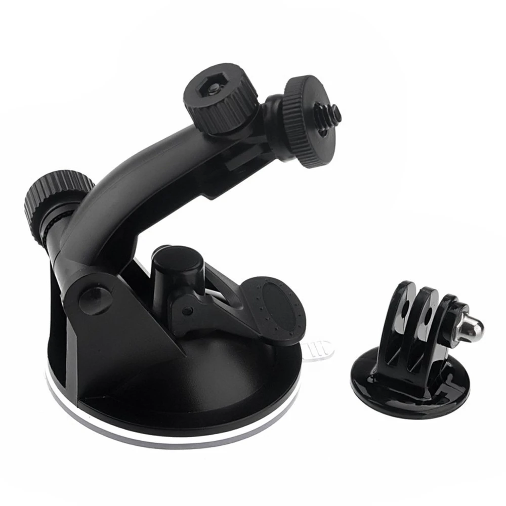 Detalle del cabezal rotativo 360º del soporte ventosa para coche
