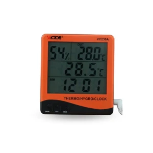 Satlink Thermomètre digital avec sonde extérieure Victor VC230A avec hygromètre et alarme