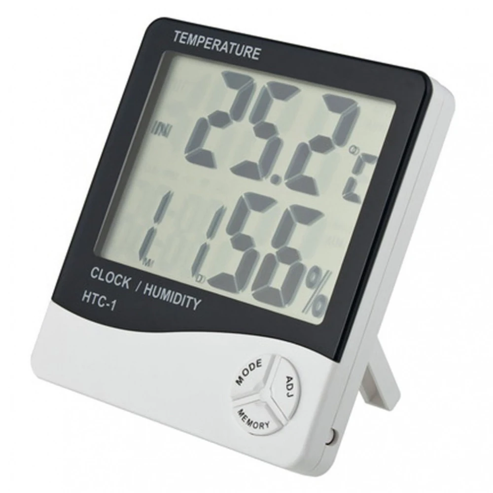 Thermomètre hygromètre digital et horloge HTC1 avec alarme et haute précision