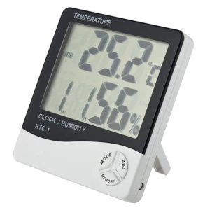 Satlink Thermomètre hygromètre digital et horloge HTC1 avec alarme et haute précision
