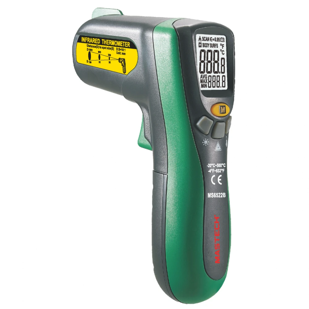 Thermomètre infrarouge Mastech MS6522B avec laser (-20°C à +500°C)