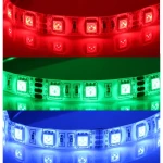 Ruban LED 12V RGB 5 mètres dimmable SMD5050 60LED par mètre IP65