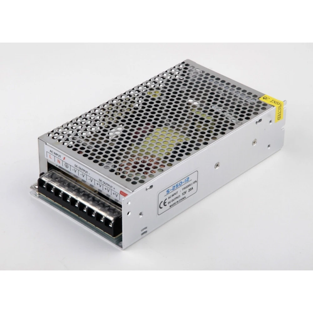 Fuente de alimentación AC a DC 12v 20 amperios para tiras LED