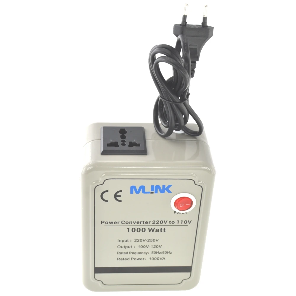 Transformateur de courant 220V vers 110V 1000W Mlink