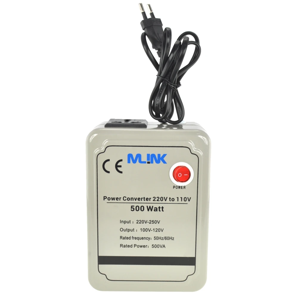Transformateur de courant 220V à 110V 500W - Convertisseur de puissance maximale