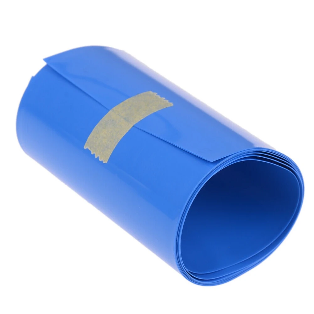 Gaine thermorétractable PVC pour pack de batteries 1m x 280mm x 0.15mm bleu