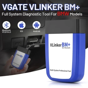 Konnwei Vgate vLinker BM+ Scanner OBD2 Bluetooth pour BMW et MINI compatible iOS et Android