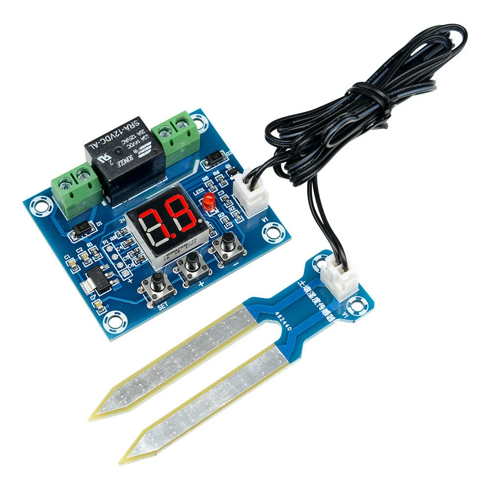 XH-M214 Contrôleur d'humidité 12V avec capteur de sol pour arrosage automatique