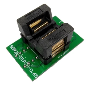Adaptateur programmateur SOP28 vers DIP28 pitch 0,65 à insertion facile satkit